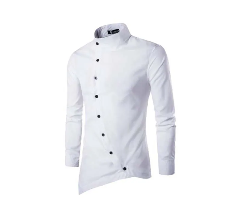 Slim-Fit Asymmetric Button Shirt — alternate view