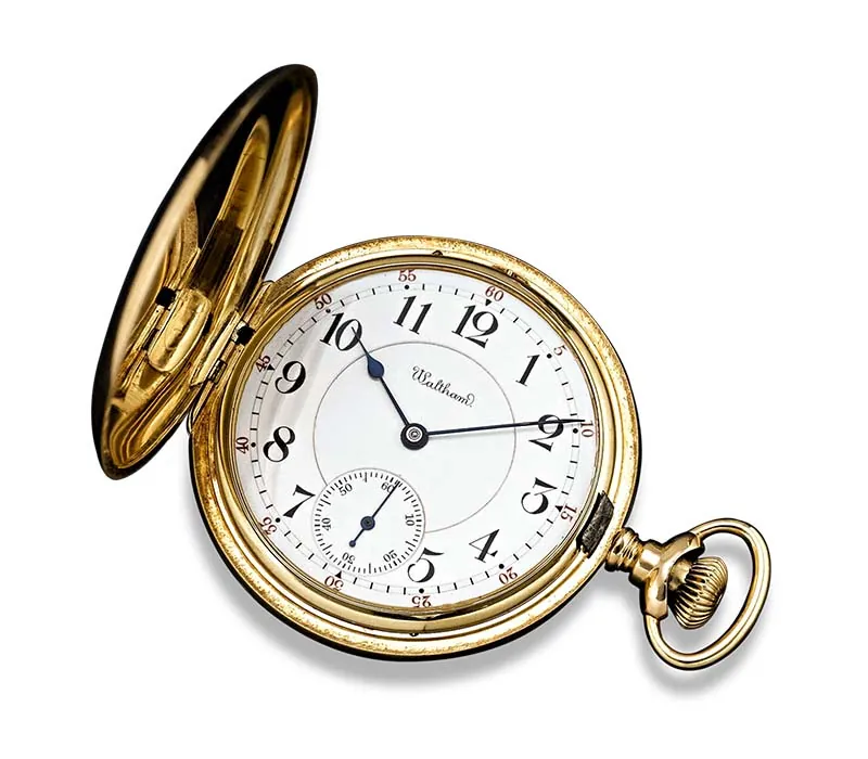 Vintage Gold-Tone Pocket Watch — alternate view