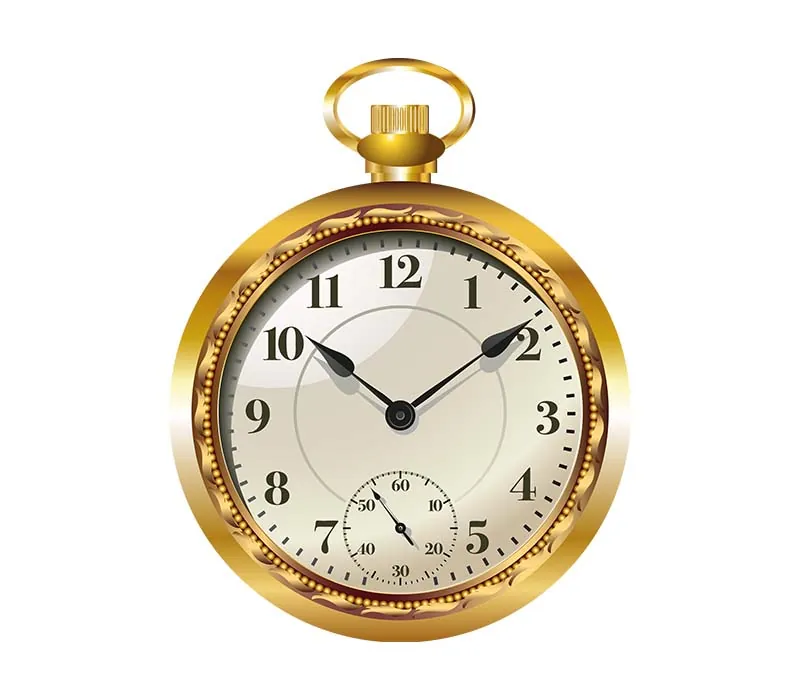 Vintage Gold-Tone Pocket Watch