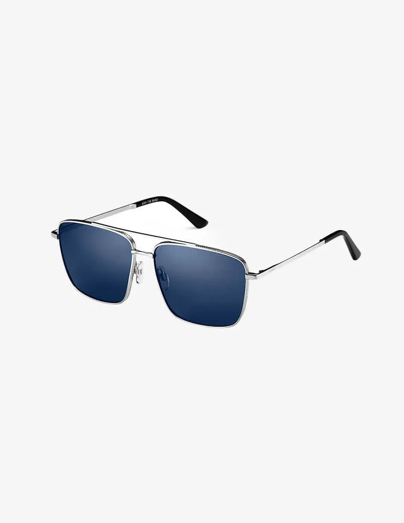 Navy Gradient Aviator Sunglasses