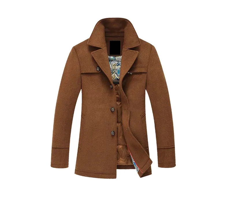 Double-Breasted Wool Blend Coat — alternate view