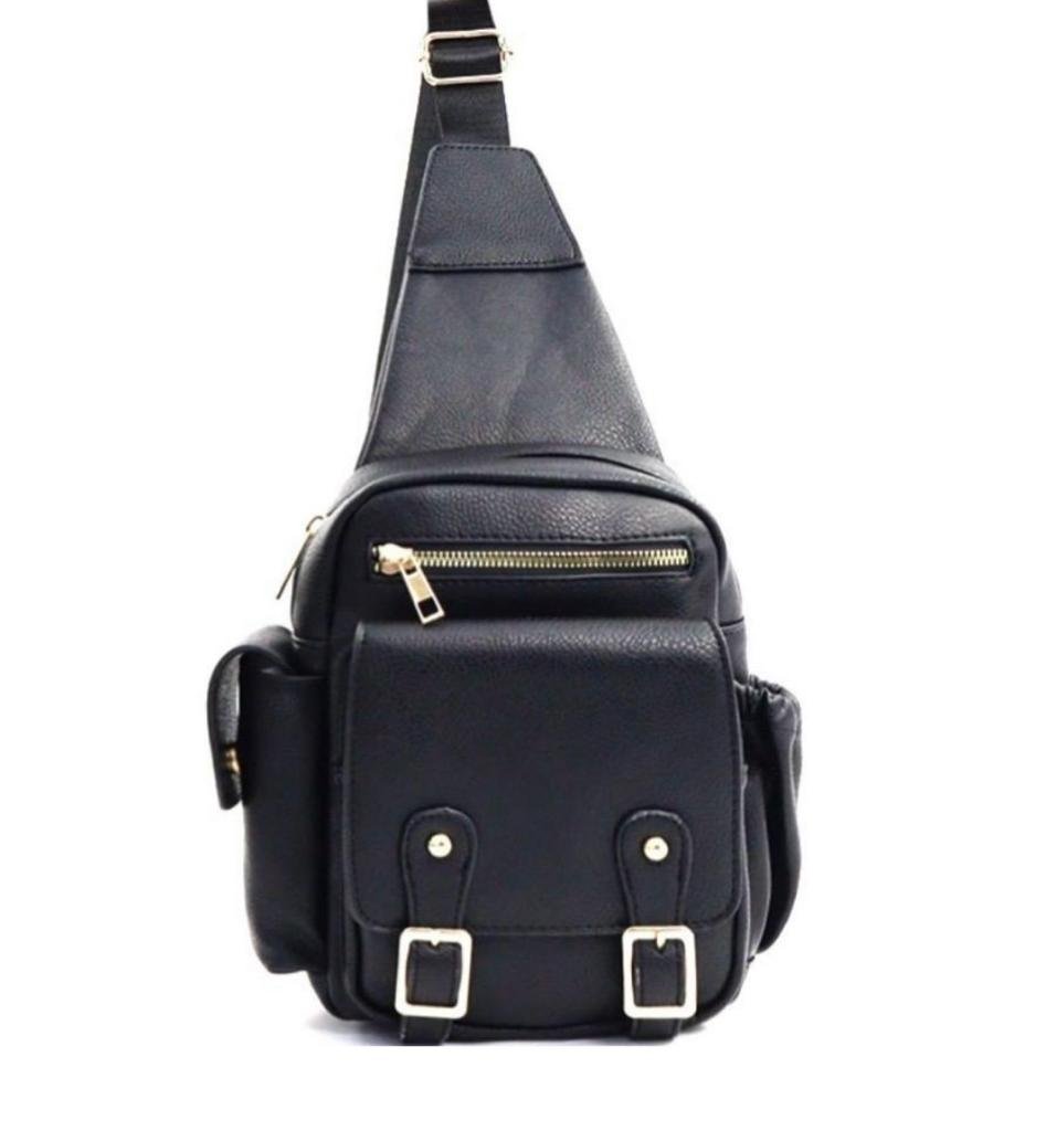 Fashionable Faux Leather Sling Bag For Men