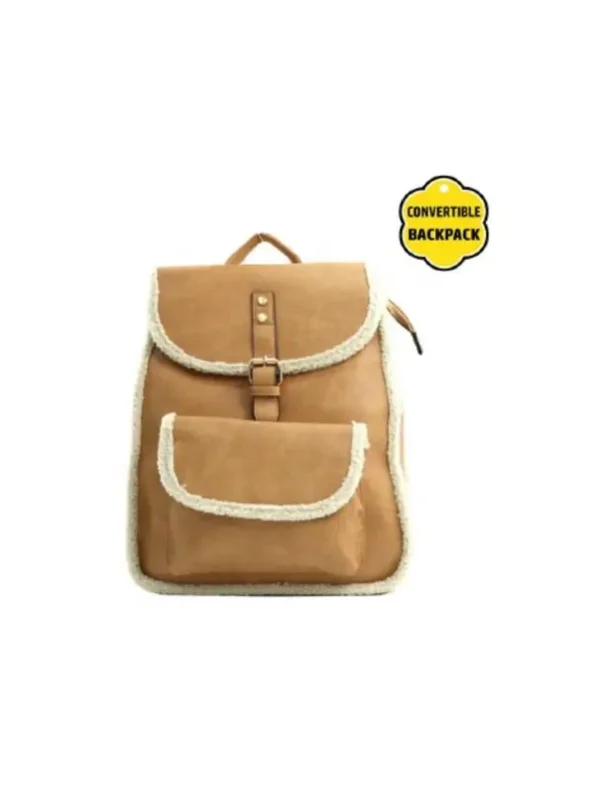 Tan Sherpa Backpack Men's Leather Bag